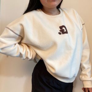 Double fleece crew neck